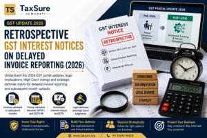 Retrospective GST interest notices for delayed invoice reporting and subsequent month invoice uploads under GST