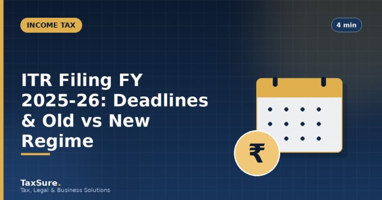 ITR Filing for FY 2025-26 (AY 2026-27): Deadlines, Forms & Old vs New Regime
